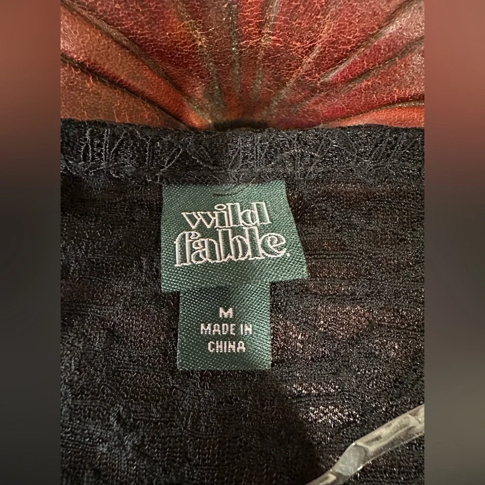 Wild Fable Black Lace Sweetheart Crop Top - Size M - Picture 8 of 9